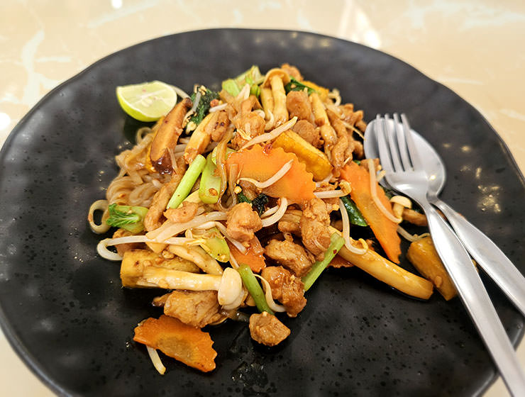 Vegetarian Pad Thai as served at 1000009 Thai Noodle restaurant in Phuket, Thailand; photo by Ivan Kralj.