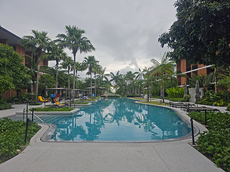 The large swimming pool at the Pullman Khao Lak Resort in Thailand; photo by Ivan Kralj.