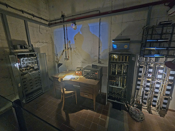 An abandoned communication center from Yugoslavian era, installed in the basement of Hotel Jama, Postojna, Slovenia, now open to the public through the Secret Rooms tour hotel organizes; photo by Ivan Kralj.