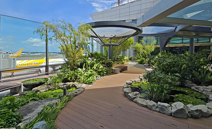 Water Lily Garden on the roof of Singapore Changi Airport's Terminal 1; photo by Ivan Kralj.